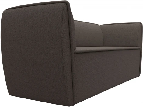 Диван кухонный прямой Бергамо 3-х местный (Коричневый/Рогожка) Лига Диванов арт.122444