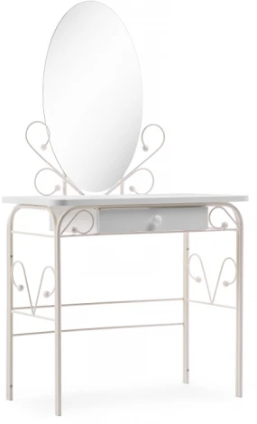 Туалетный столик Woodville Клео 3 белый / белый 446224