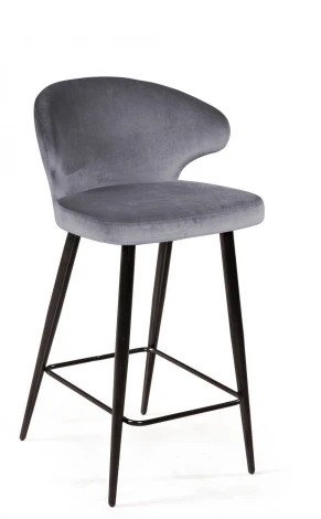 Стул полубарный Richard, бархат серый 27 Top Concept RICHARD 80764