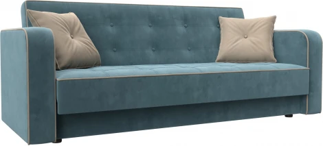 Диван-книжка Тур (Бирюзовый,Бежевый/Велюр) Лига Диванов арт.126123
