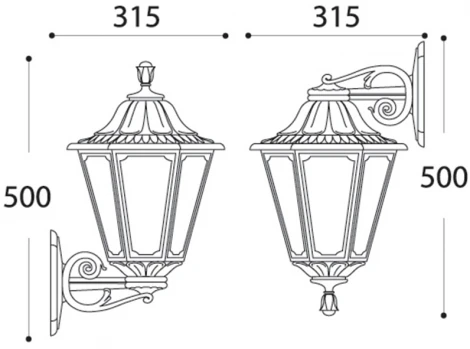 Светильник уличный настенный Fumagalli Bisso/Rut E26.131.000.VXE27