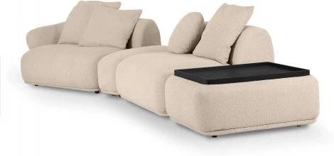 Диван Fabro ОГОГО (арт.853957), (Букле,Ткань/Бежевый)
