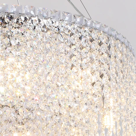 Подвесная люстра хрустальная ILLUMICO IL9017-800PZF-25 CH ELITE