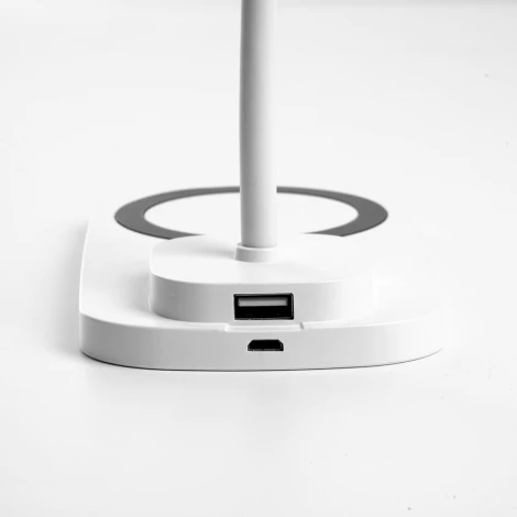 Офисная настольная лампа с беспроводным ЗУ Feron 41552 (LED, 220V, диммер, сенсорный выключатель)