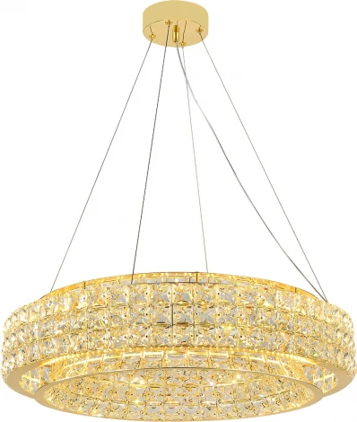 Подвесной светильник (12044/B/1P Gold) Indigo Valore V000099L (LED, 220V, хрусталь, на тросе, круглые)