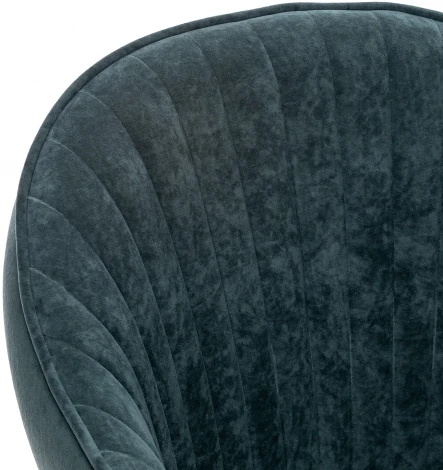 Стул с подлокотниками Вайд, каркас Белый, велюр Темно-зеленый 2500000185748 Leset