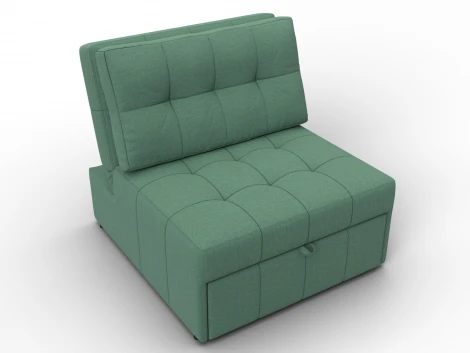 Кресло-кровать Лига-107 (80) (ЛДСП,Брус,Фанера,Рогожка/Зеленый) Лига Диванов 134894