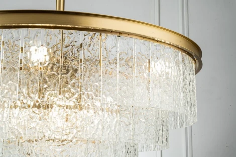 Потолочная люстра каскадная на штанге Belfast Harland 6308-8 BR CL (220V)