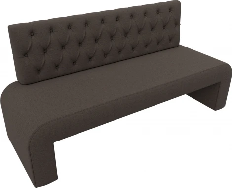 Диван кухонный прямой Кармен Люкс (Коричневый/Рогожка) Лига Диванов арт.123749