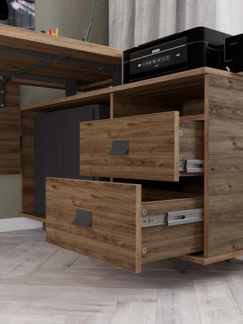 Стол рабочий универсальный Калифорния Хардвиг СР01 ЛДСП Темный орех 5079782302