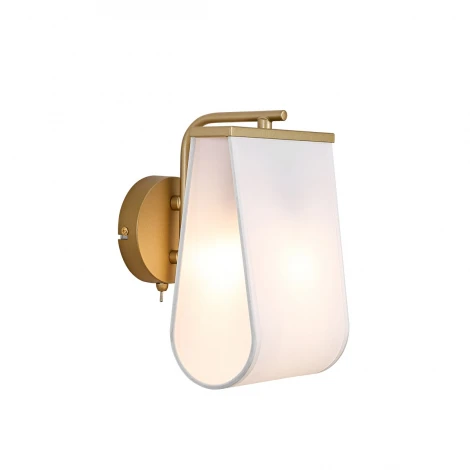 Бра Lumion Sampo 8414/1W золото/белый, металл/текстиль Е14 40W 220V