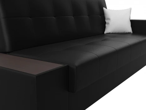 Диван-книжка Лига-020 стол слева (Черный,Белый/Экокожа) Лига Диванов арт.118544L