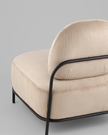 Кресло Стоун велюр рельефный бежевый Stool Group арт.УТ000039988