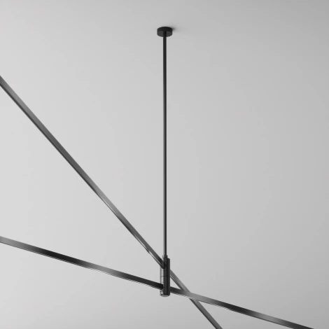 Крепление потолочное Long двойное 700мм Flarity черный Maytoni Accessories for tracks Flarity TRA159С-D1-B (24V)