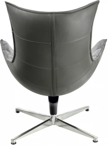 Кресло Bradexhome LOBSTER CHAIR серый искусственная замша, серый