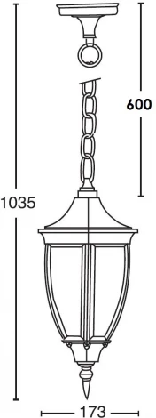 Уличный светильник подвесной Oasis Light COVENTRY 91505 Bl