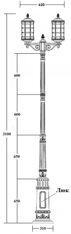 Наземный фонарь Oasis Light BARSELONA 81210A/E7 Gb