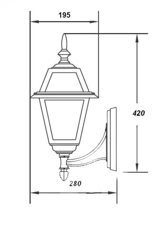 Настенный фонарь уличный Oasis Light Faro Lgg 91101