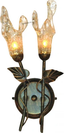 Бра N-Light BX-0265 BX-0265/2 gold with clear red