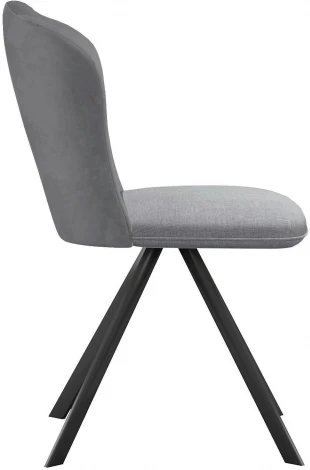 Стул DikLine 299 поворотный NS10 GREY/C50 светло-серый, ножки черные арт.00-00074695