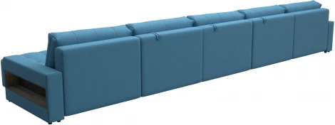 Диван п-образный с полками Лига-053 НПБ МегаЛонг Лига Диванов (Рогожка) арт.129002