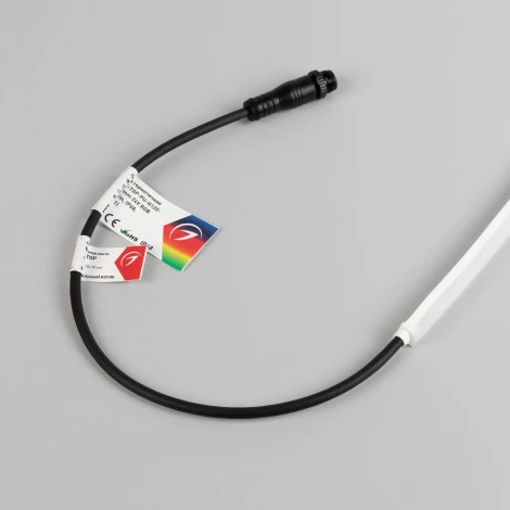 Светодиодная лента герметичная WAVE-TOP-PU-H120-10x10mm 24V RGB (10 W/m, IP68, 3m, wire x1) (Arlight, Вывод боковой) 052639