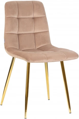 Стул обеденный ALEX (золотые ножки, мокко велюр (V108-104),)