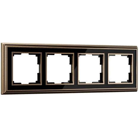 Рамка на 4 поста (бронза/черный) W0041328 (a051213)