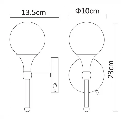 Бра Arte Lamp Palla A9162AP-1CC