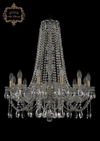 Подвесная люстра Art Classic 11.12 11.12.12.240.h-78.Br.Sp (220V, хрусталь, на цепи, подсвечник, свеча)