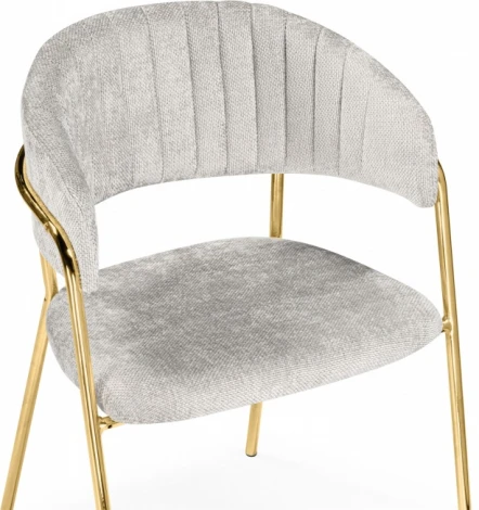 Обеденный стул Kamelia Woodville (Металл,Ткань/Серый,Золотой) арт.15898