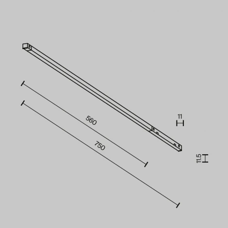 Трековый светильник низковольтный светодиодный 48V 18W 2700-6000K Maytoni Technical Basis TR240-4-12WTW-DD2-B
