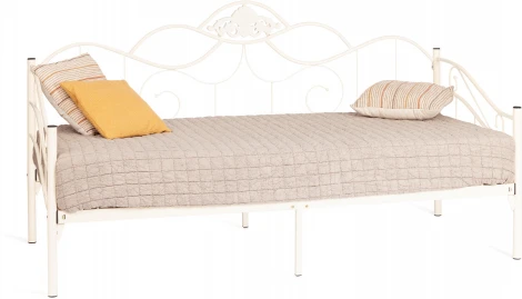 Кровать Tetchair Federica (Дерево гевея,Металл/Белый) 20108