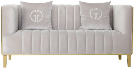 Диван Garda Decor 102AN-DIV-8682-SER (Светло-серый)