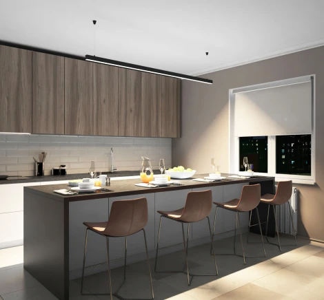 Подвесной линейный светильник светодиодный IP44 Denkirs DK9204-BK