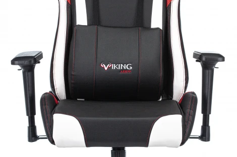 Кресло игровое Zombie VIKING TANK черный/красный/белый эко.кожа с подголов. крестовина металл