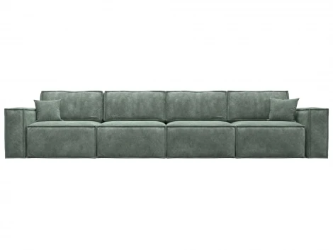 Диван прямой Лига-081 НПБ МегаЛонг (ДСП/Пластик/Велюр/Зеленый) Лига Диванов 130296