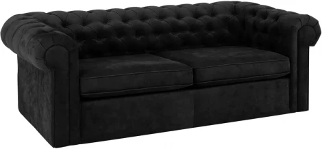 Диван Chesterfield ОГОГО (арт.329494), (Ткань/Черный)