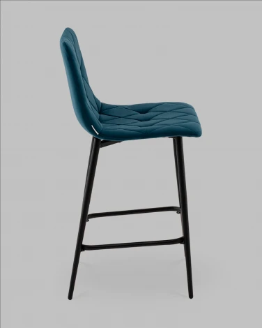 Стул полубарный Одди Diamond велюр синий Stool Group арт.УТ000040900