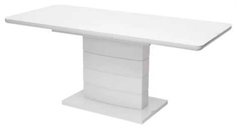 Стеклянный стол M-City ALTA 120 WHITE / супер белое глянцевое стекло