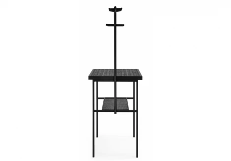 Барный стол Woodville Сари 120х50х171 дпк графит / черный