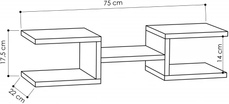 Полка прямая LEVE CRAB SHELF SET OF 2 LEV00882