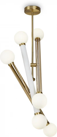 Потолочная люстра на штанге Freya Cross FR5381PL-06G (220V, шарики)