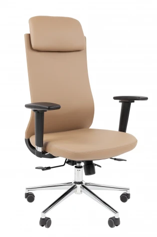 Офисное кресло Chairman 500LUX Россия экокожа бежевый 7184521