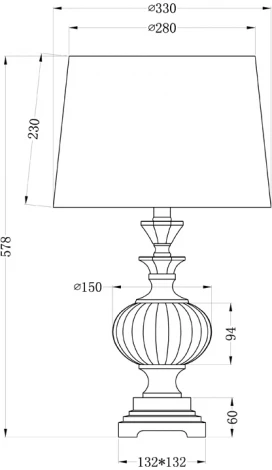 Интерьерная настольная лампа Garda Decor 22-86946 (220V)