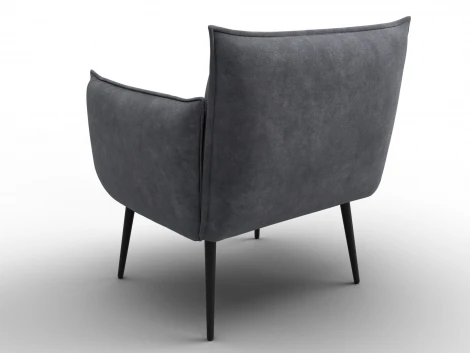 Кресло Лига-083 (Фанера/Металл/Велюр/Темно-серый) Лига Диванов 132323