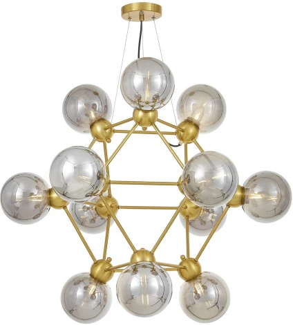 Подвесной светильник Lumina Deco Zodiak LDP 160N-12 MD+GY (220V, на тросе, шарики, молекулы)
