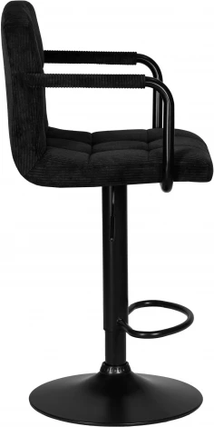 Стул барный DOBRIN KRUGER ARM BLACK (черный вельвет (LAR-E2041-52))