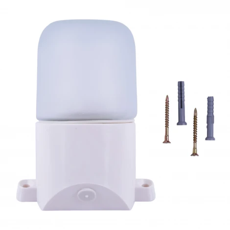 Настенно-потолочный светильник влагозащищенный под лампу Е27 наклонный для бань и саун Uniel UWL-K02R 60W/E27 IP65 WHITE