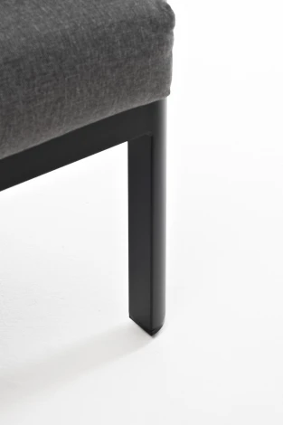 "Сан Ремо" диван 2-местный плетеный из роупа, каркас алюминий темно-серый, роуп серый, ткань серая 4SIS арт.УТ-00006725